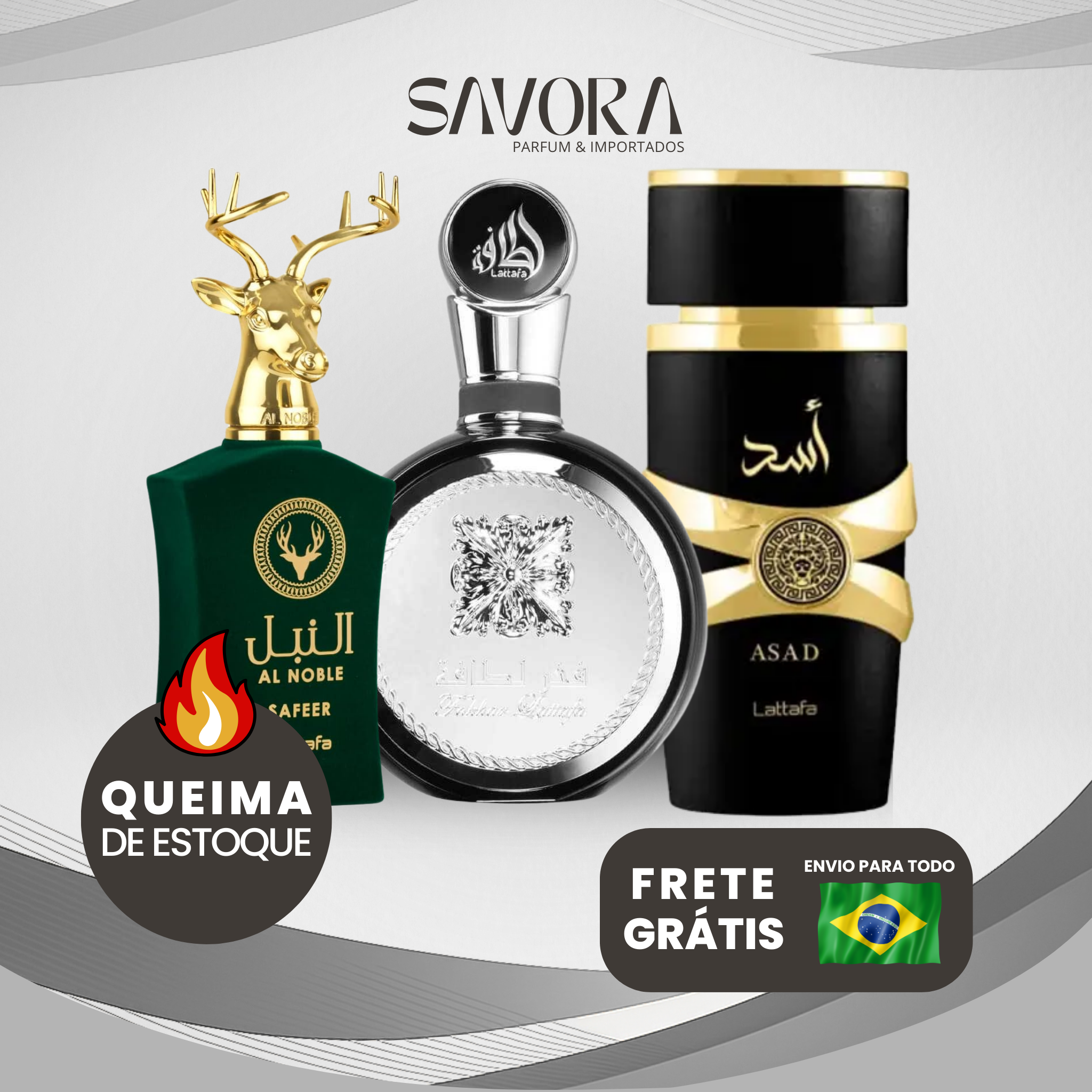 PROMOÇÃO COMPRE 1 LEVE 3 - Lattafa Fakhar, AL Noble Ameer e Assad Lattafa - Especial de Dia dos Pais 🔥 - 100ml Cada